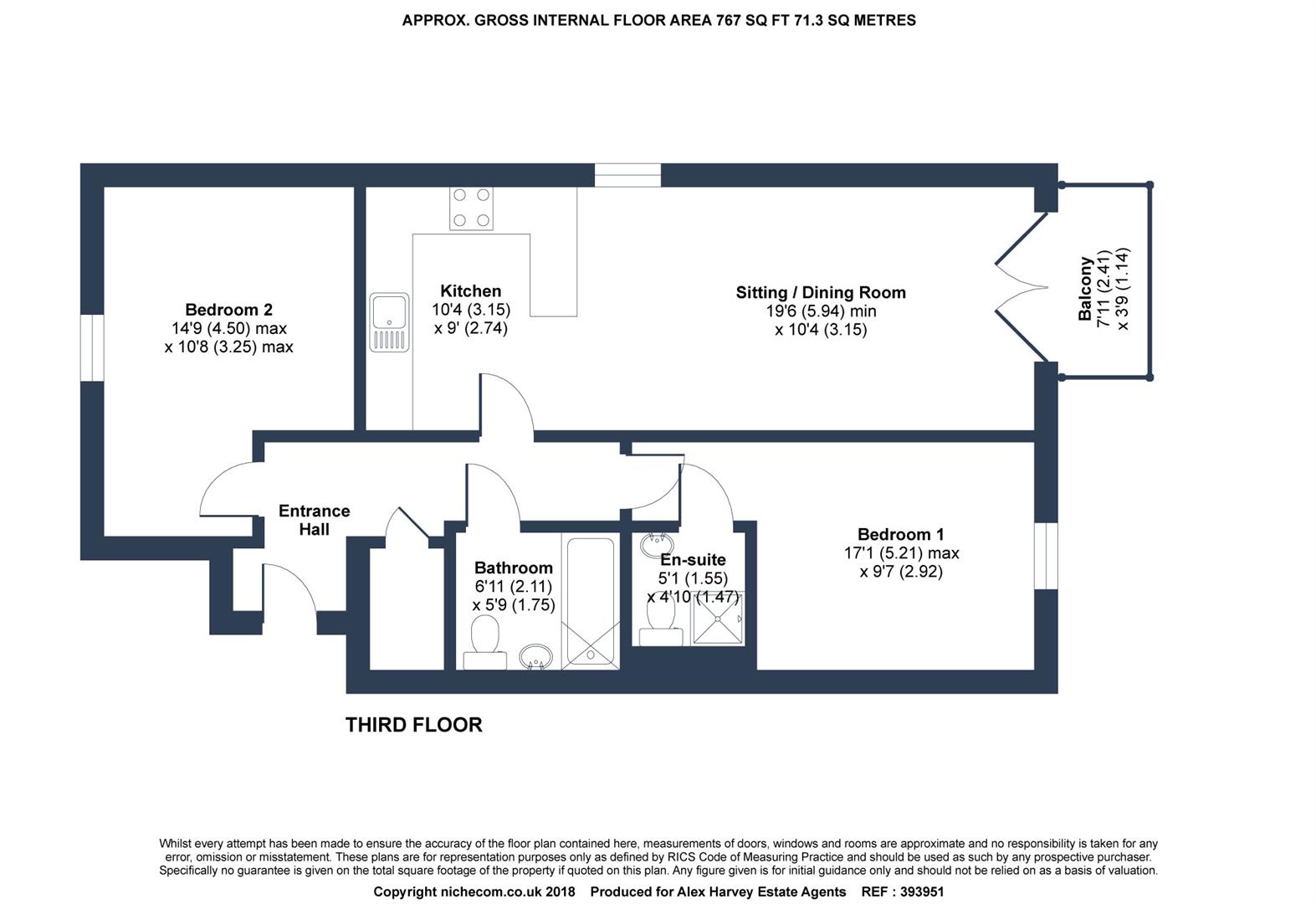 Floorplan for Lower Tanbridge Way, Horsham